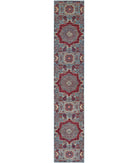 Mamluk 2'5'' X 13'6'' Hand-Knotted Wool Rug 2'5'' x 13'6'' (73 X 405) / Blue / Red