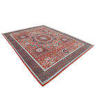 Mamluk 9'2'' X 11'8'' Hand-Knotted Wool Rug 9'2'' x 11'8'' (275 X 350) / Red / Grey