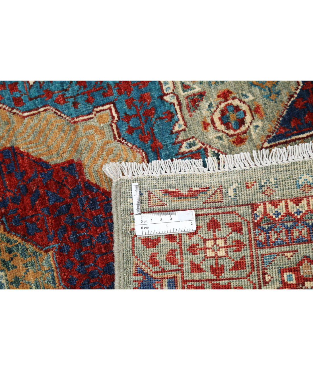 Mamluk 2'5'' X 14'6'' Hand-Knotted Wool Rug 2'5'' x 14'6'' (73 X 435) / Green / Red