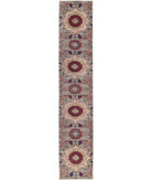 Mamluk 2'7'' X 14'7'' Hand-Knotted Wool Rug 2'7'' x 14'7'' (78 X 438) / Green / Red