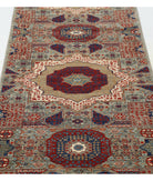 Mamluk 2'6'' X 14'7'' Hand-Knotted Wool Rug 2'6'' x 14'7'' (75 X 438) / Grey / Red