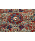 Mamluk 2'6'' X 14'7'' Hand-Knotted Wool Rug 2'6'' x 14'7'' (75 X 438) / Grey / Red