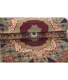 Mamluk 2'6'' X 14'7'' Hand-Knotted Wool Rug 2'6'' x 14'7'' (75 X 438) / Grey / Red