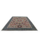 Mamluk 9'0'' X 11'11'' Hand-Knotted Wool Rug 9'0'' x 11'11'' (270 X 358) / Grey / Teal