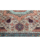 Mamluk 9'0'' X 11'11'' Hand-Knotted Wool Rug 9'0'' x 11'11'' (270 X 358) / Grey / Teal