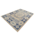 Mamluk 6'7'' X 9'3'' Hand-Knotted Wool Rug 6'7'' x 9'3'' (198 X 278) / Tan / Blue