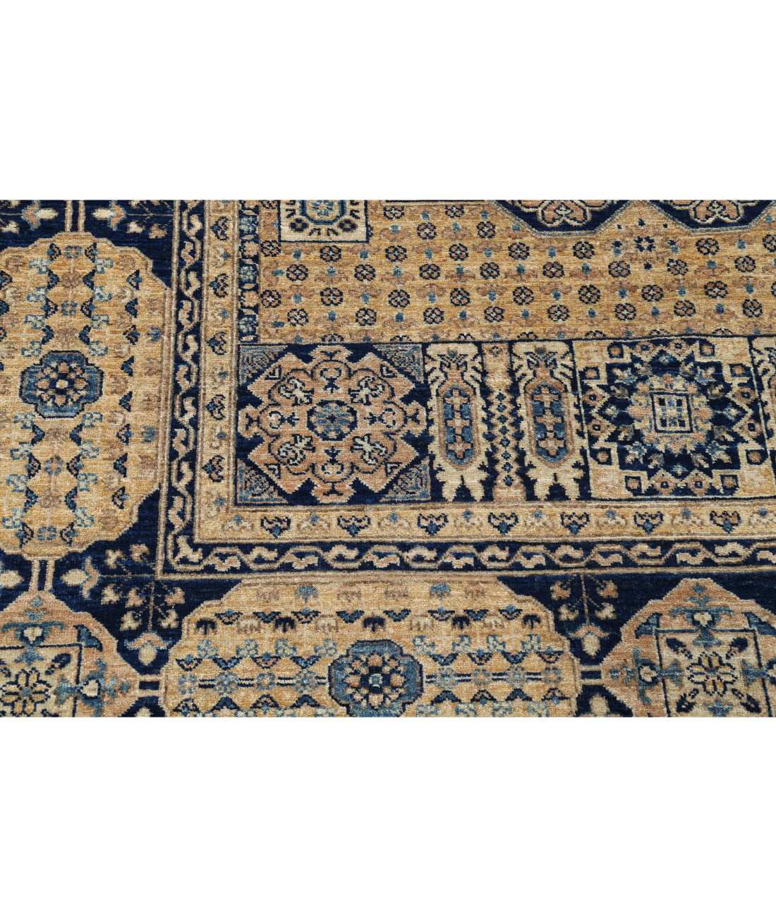 Mamluk 6'7'' X 9'3'' Hand-Knotted Wool Rug 6'7'' x 9'3'' (198 X 278) / Tan / Blue