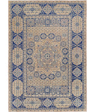 Mamluk 6'7'' X 9'3'' Hand-Knotted Wool Rug 6'7'' x 9'3'' (198 X 278) / Tan / Blue