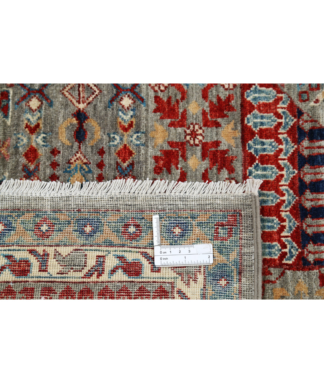 Mamluk 8'11'' X 13'11'' Hand-Knotted Wool Rug 8'11'' x 13'11'' (268 X 418) / Grey / Red