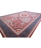 Mamluk 16'5'' X 24'5'' Hand-Knotted Wool Rug 16'5'' x 24'5'' (493 X 733) / Red / Blue