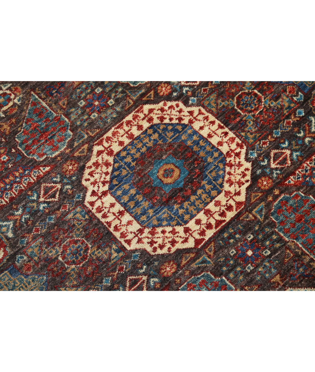 Mamluk 2'5'' X 14'6'' Hand-Knotted Wool Rug 2'5'' x 14'6'' (73 X 435) / Brown / Red