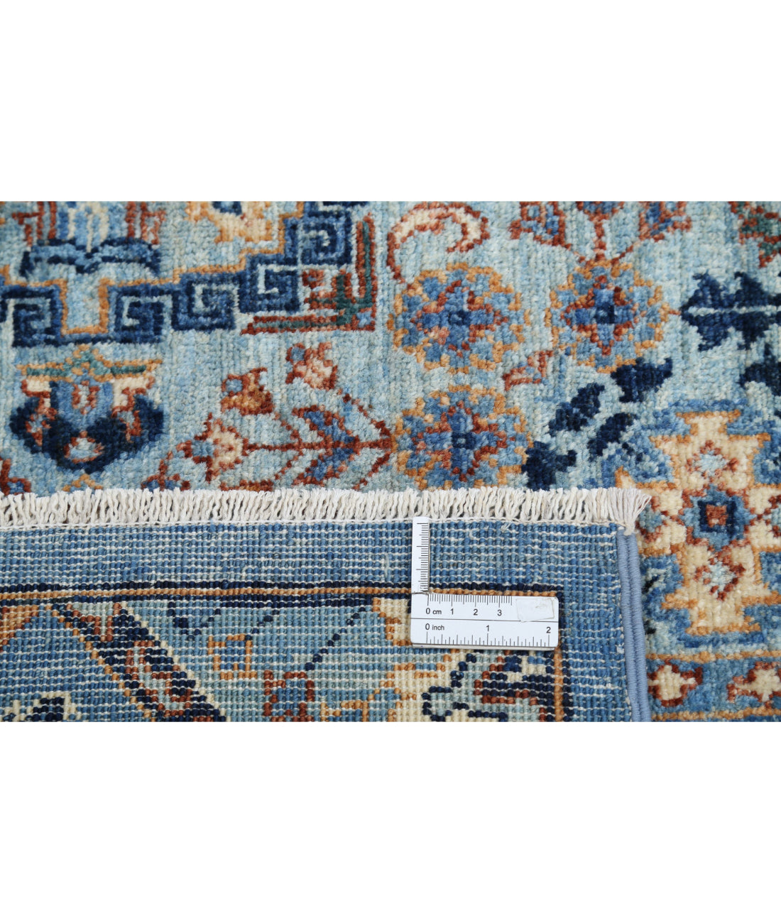 Mamluk 8'0'' X 9'9'' Hand-Knotted Wool Rug 8'0'' x 9'9'' (240 X 293) / Blue / Blue