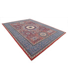 Mamluk 10'1'' X 13'8'' Hand-Knotted Wool Rug 10'1'' x 13'8'' (303 X 410) / Red / Blue