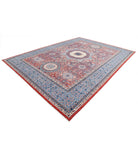 Mamluk 10'1'' X 13'8'' Hand-Knotted Wool Rug 10'1'' x 13'8'' (303 X 410) / Red / Blue