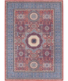 Mamluk 10'1'' X 13'8'' Hand-Knotted Wool Rug 10'1'' x 13'8'' (303 X 410) / Red / Blue