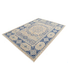 Mamluk 6'5'' X 9'4'' Hand-Knotted Wool Rug 6'5'' x 9'4'' (193 X 280) / Tan / Blue