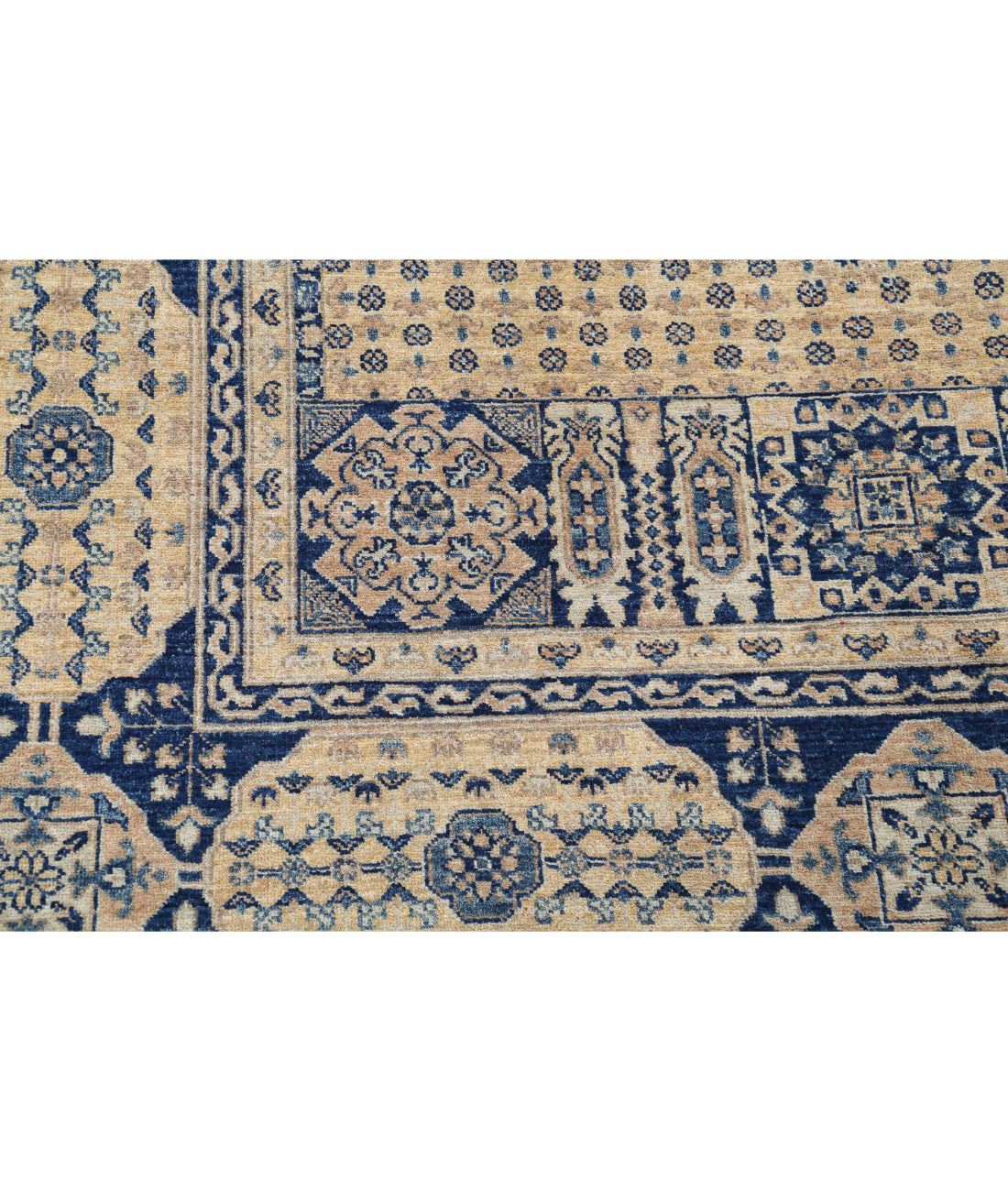 Mamluk 6'5'' X 9'4'' Hand-Knotted Wool Rug 6'5'' x 9'4'' (193 X 280) / Tan / Blue