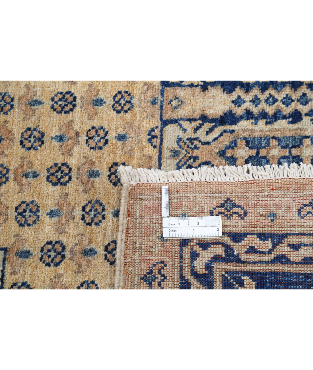 Mamluk 6'5'' X 9'4'' Hand-Knotted Wool Rug 6'5'' x 9'4'' (193 X 280) / Tan / Blue