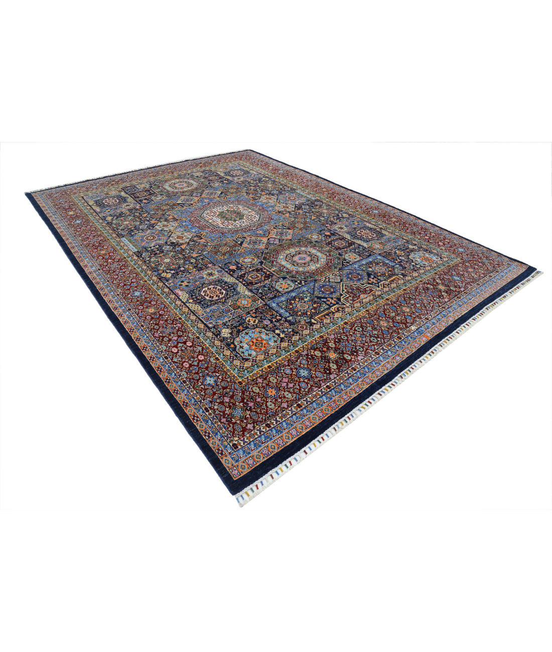 Mamluk 8'11'' X 12'1'' Hand-Knotted Wool Rug 8'11'' x 12'1'' (268 X 363) / Blue / Red