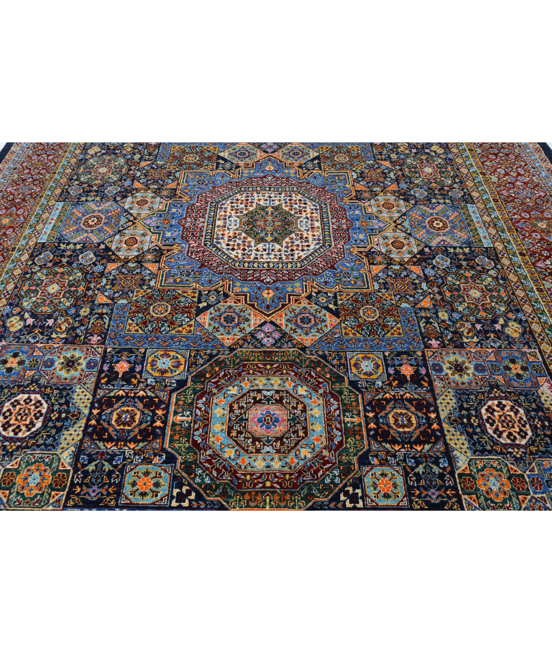 Mamluk 8'11'' X 12'1'' Hand-Knotted Wool Rug 8'11'' x 12'1'' (268 X 363) / Blue / Red