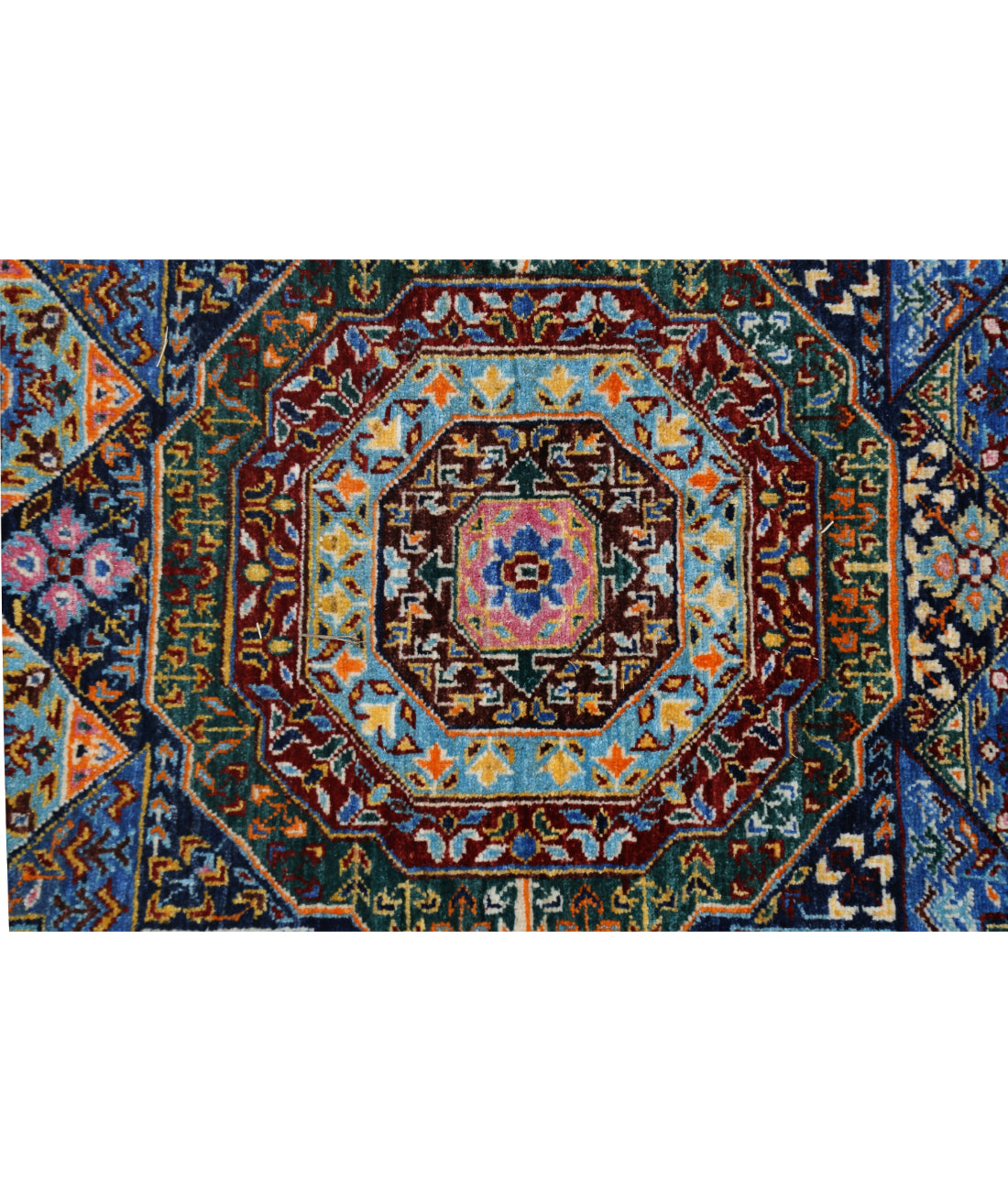 Mamluk 8'11'' X 12'1'' Hand-Knotted Wool Rug 8'11'' x 12'1'' (268 X 363) / Blue / Red