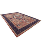 Mamluk 11'1'' X 15'7'' Hand-Knotted Wool Rug 11'1'' x 15'7'' (333 X 468) / Rust / Blue