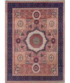 Mamluk 11'1'' X 15'7'' Hand-Knotted Wool Rug 11'1'' x 15'7'' (333 X 468) / Rust / Blue