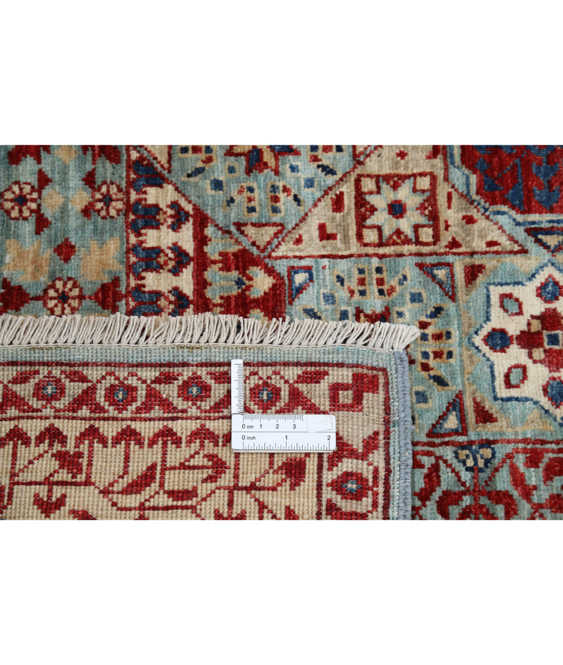 Mamluk 7'11'' X 10'0'' Hand-Knotted Wool Rug 7'11'' x 10'0'' (238 X 300) / Blue / Beige
