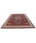 Mamluk 8'10'' X 12'2'' Hand-Knotted Wool Rug 8'10'' x 12'2'' (265 X 365) / Red / Ivory