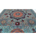 Mamluk 11'11'' X 17'5'' Hand-Knotted Wool Rug 11'11'' x 17'5'' (358 X 523) / Blue / Blue