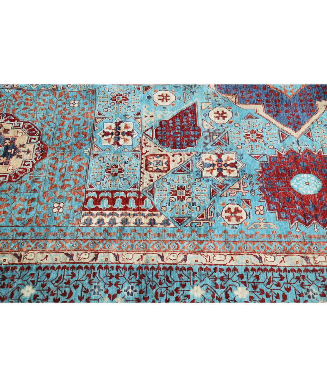 Mamluk 11'11'' X 17'5'' Hand-Knotted Wool Rug 11'11'' x 17'5'' (358 X 523) / Blue / Blue