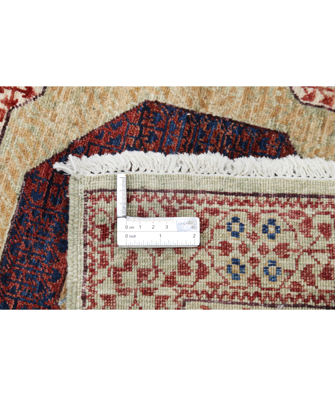 Mamluk 2'5'' X 17'3'' Hand-Knotted Wool Rug 2'5'' x 17'3'' (73 X 518) / Green / Rust