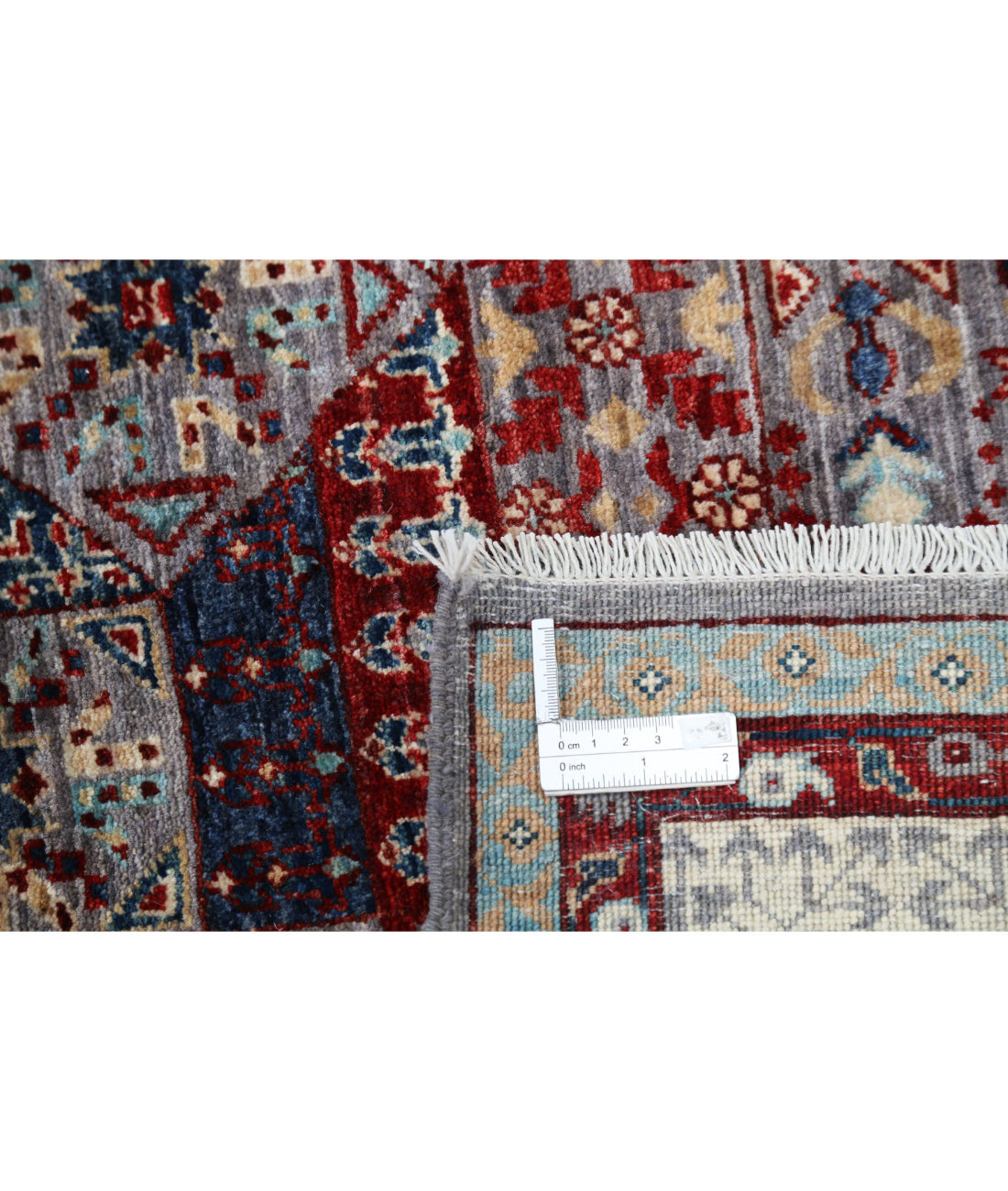 Mamluk 8'9'' X 12'3'' Hand-Knotted Wool Rug 8'9'' x 12'3'' (263 X 368) / Grey / Ivory