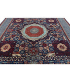 Mamluk 9'11'' X 13'11'' Hand-Knotted Wool Rug 9'11'' x 13'11'' (298 X 418) / Blue / Blue