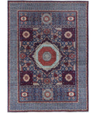 Mamluk 9'11'' X 13'11'' Hand-Knotted Wool Rug 9'11'' x 13'11'' (298 X 418) / Blue / Blue