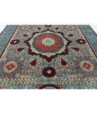 Mamluk 9'11'' X 14'1'' Hand-Knotted Wool Rug 9'11'' x 14'1'' (298 X 423) / Green / Blue