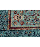 Mamluk 9'11'' X 14'1'' Hand-Knotted Wool Rug 9'11'' x 14'1'' (298 X 423) / Green / Blue