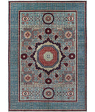 Mamluk 9'11'' X 14'1'' Hand-Knotted Wool Rug 9'11'' x 14'1'' (298 X 423) / Green / Blue