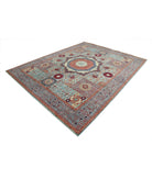 Mamluk 7'11'' X 9'11'' Hand-Knotted Wool Rug 7'11'' x 9'11'' (238 X 298) / Blue / Blue