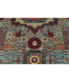 Mamluk 7'11'' X 9'11'' Hand-Knotted Wool Rug 7'11'' x 9'11'' (238 X 298) / Blue / Blue