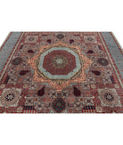 Mamluk 8'10'' X 11'10'' Hand-Knotted Wool Rug 8'10'' x 11'10'' (265 X 355) / Grey / Blue