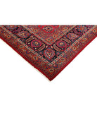 Mashad 10'11'' X 16'2'' Hand-Knotted Wool Rug 10'11'' x 16'2'' (328 X 485) / Burgundy / Blue