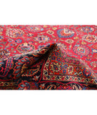 Mashad 10'11'' X 16'2'' Hand-Knotted Wool Rug 10'11'' x 16'2'' (328 X 485) / Burgundy / Blue