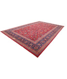 Mashad 11'8'' X 18'0'' Hand-Knotted Wool Rug 11'8'' x 18'0'' (350 X 540) / Red / Blue