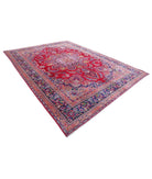 Mashad 9'7'' X 12'11'' Hand-Knotted Wool Rug 9'7'' x 12'11'' (288 X 388) / Red / Blue