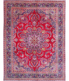 Mashad 9'7'' X 12'11'' Hand-Knotted Wool Rug 9'7'' x 12'11'' (288 X 388) / Red / Blue