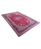 Mashad 6'4'' X 9'4'' Hand-Knotted Wool Rug 6'4'' x 9'4'' (190 X 280) / Red / Blue