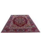 Kerman 6'11'' X 9'9'' Hand-Knotted Wool Rug 6'11'' x 9'9'' (208 X 293) / Red / Blue