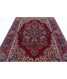 Kerman 6'11'' X 9'9'' Hand-Knotted Wool Rug 6'11'' x 9'9'' (208 X 293) / Red / Blue