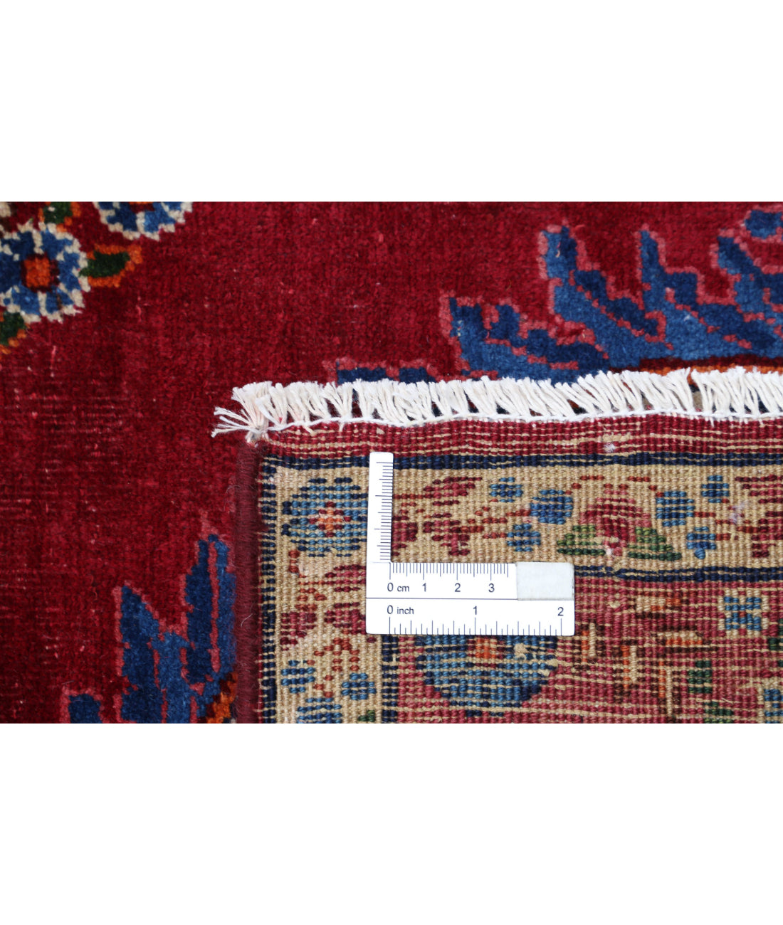 Kerman 6'11'' X 9'9'' Hand-Knotted Wool Rug 6'11'' x 9'9'' (208 X 293) / Red / Blue